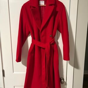 Old Navy Women's Bold Red Trench Coat